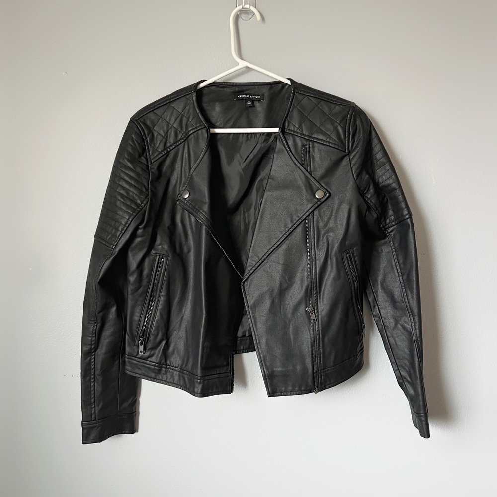 Kendall & Kylie Leather Motorcycle Jacket